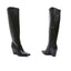 Black Silver Toe Boots